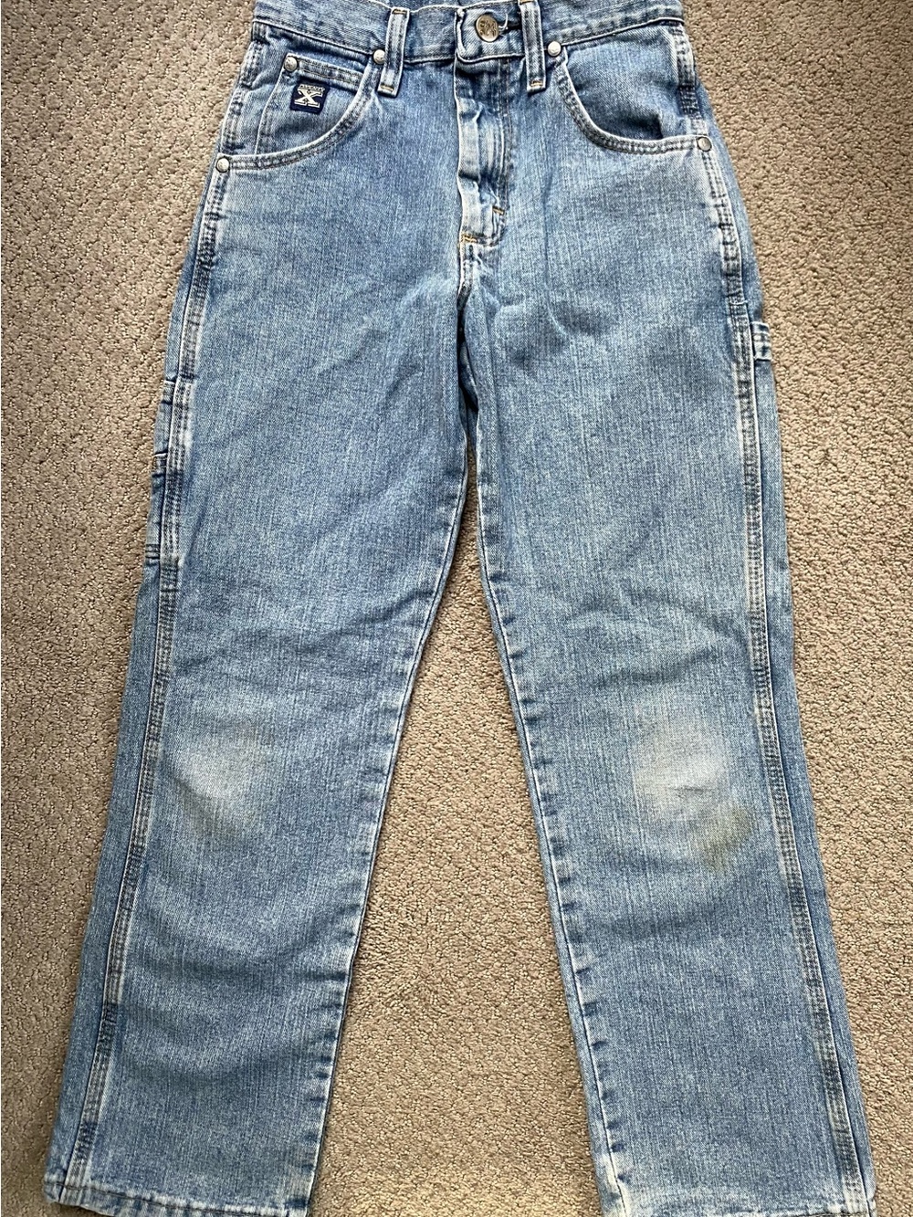 Wrangler Light Blue Kids' Straight-Leg Carpenter Jeans